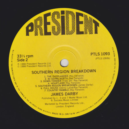 James Darby (2) : Southern Region Breakdown (LP, Album)