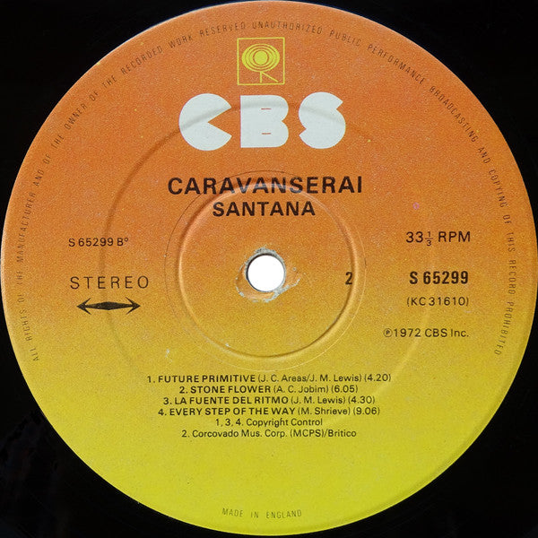 Santana : Caravanserai (LP, Album, RP, Gat)