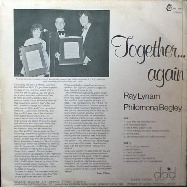 Ray Lynam And Philomena Begley : Together...Again! (LP)