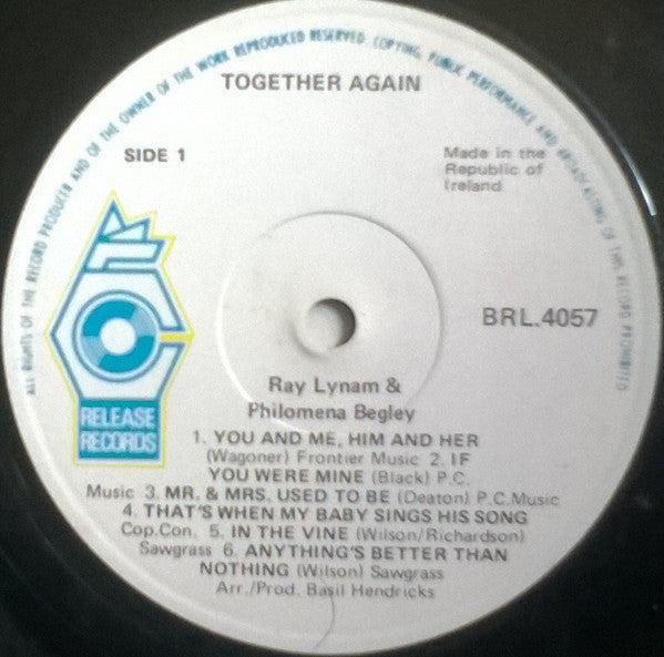 Ray Lynam And Philomena Begley : Together...Again! (LP)