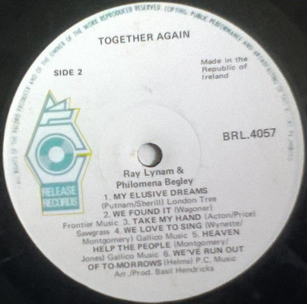 Ray Lynam And Philomena Begley : Together...Again! (LP)