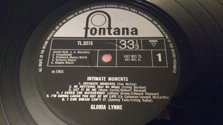Gloria Lynne : Intimate Moments (LP, Album, Mono)