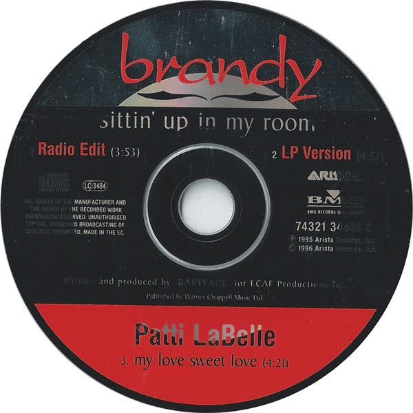 Brandy (2) : Sittin' Up In My Room (CD, Single)
