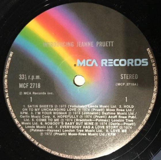Jeanne Pruett : Introducing Jeanne Pruett (LP, Comp)