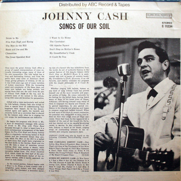 Johnny Cash : Songs Of Our Soil (LP, Album)