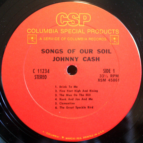 Johnny Cash : Songs Of Our Soil (LP, Album)