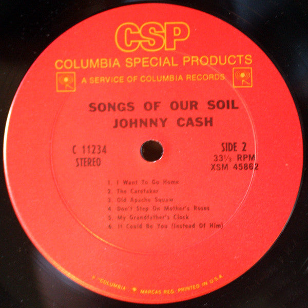 Johnny Cash : Songs Of Our Soil (LP, Album)