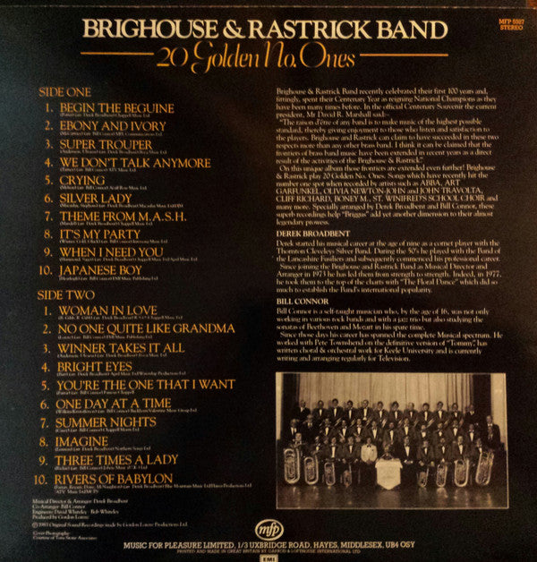 The Brighouse And Rastrick Brass Band : 20 Golden No. Ones (LP, Album)