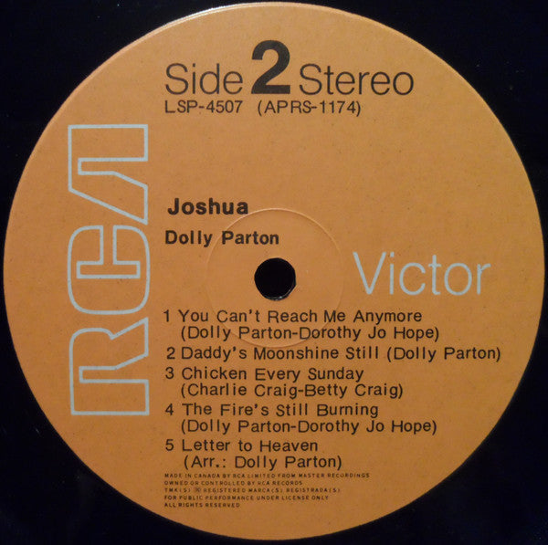 Dolly Parton : Joshua (LP, Album)