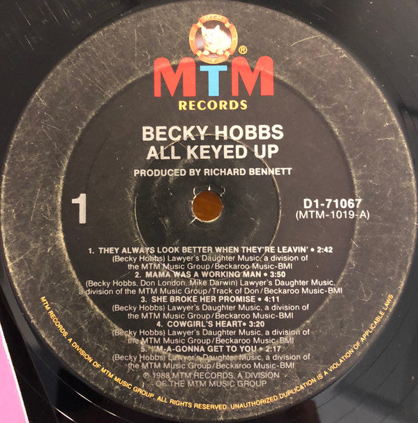 Becky Hobbs : All Keyed Up (LP, Album)