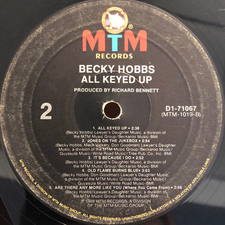 Becky Hobbs : All Keyed Up (LP, Album)