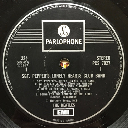 The Beatles : Sgt. Pepper's Lonely Hearts Club Band (LP, Album, RP, One)
