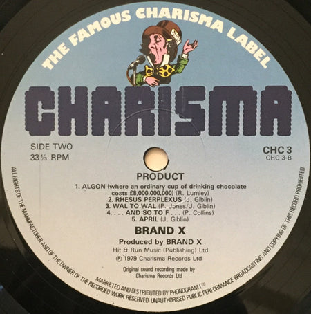 Brand X (3) : Product (LP, Album, RE)