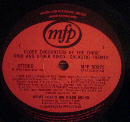 Geoff Love's Big Disco Sound : Close Encounters Of The Third Kind And Other Disco Galactic Themes (LP, Album)