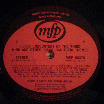 Geoff Love's Big Disco Sound : Close Encounters Of The Third Kind And Other Disco Galactic Themes (LP, Album)