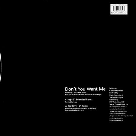 The Human League : Don't You Want Me (12")