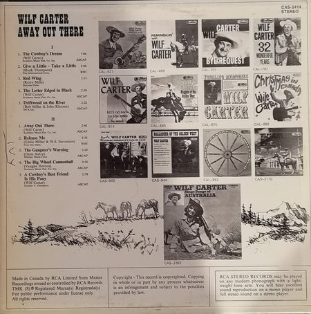 Wilf Carter : Away Out There (LP, Album)