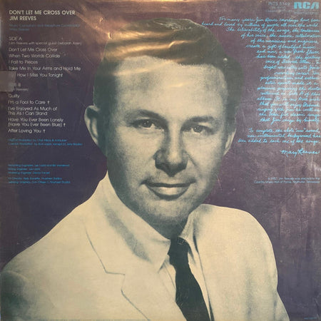 Jim Reeves : Don't Let Me Cross Over (LP, Album)