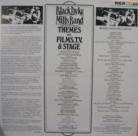 The Black Dyke Mills Band : Themes From Films. TV And Stage (LP)