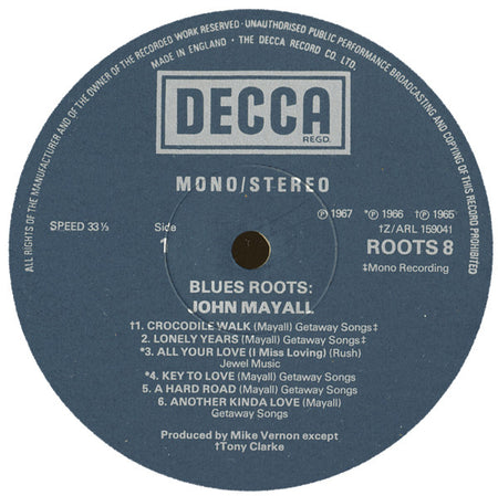 John Mayall : Blues Roots (LP, Comp, Mono)