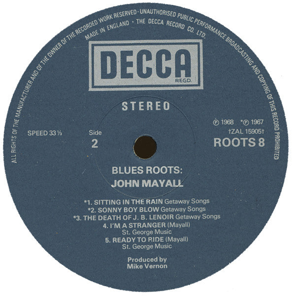 John Mayall : Blues Roots (LP, Comp, Mono)