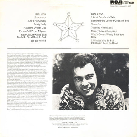 Ronnie Prophet : The Hits Of Ronnie Prophet (LP, Comp)