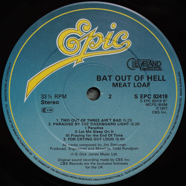 Meat Loaf : Bat Out Of Hell (LP, Album, RE)