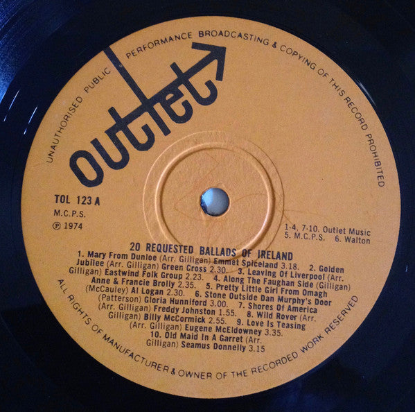 Various : 20 Requested Ballads Of Ireland (LP, Comp)