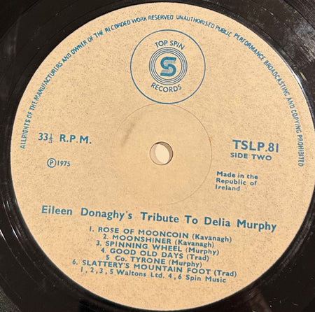 Eileen Donaghy : Tribute To Delia Murphy (LP, Album)