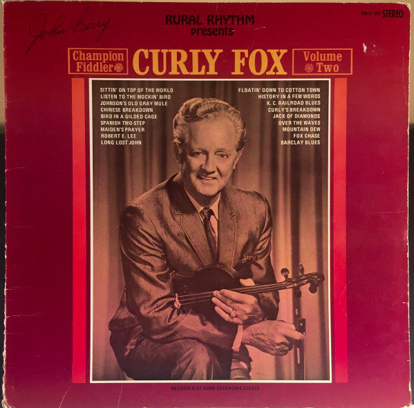 Curly Fox : Champion Fiddler Volume 2 (LP, Album)