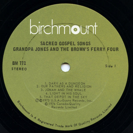 Grandpa Jones And The Brown's Ferry Four : Sacred Gospel Songs (LP, RE)