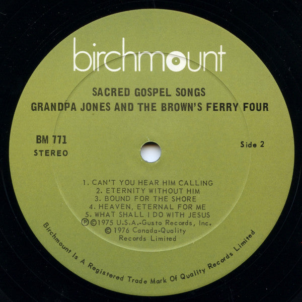 Grandpa Jones And The Brown's Ferry Four : Sacred Gospel Songs (LP, RE)