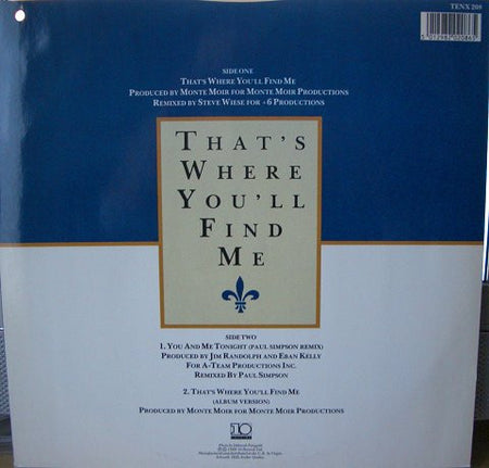 Déjà : That's Where You'll Find Me (12")