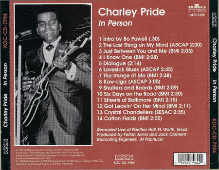 Charley Pride : In Person (CD, Album, RE)