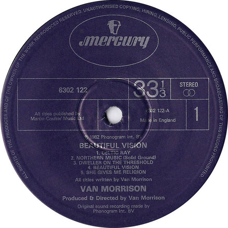 Van Morrison : Beautiful Vision (LP, Album)