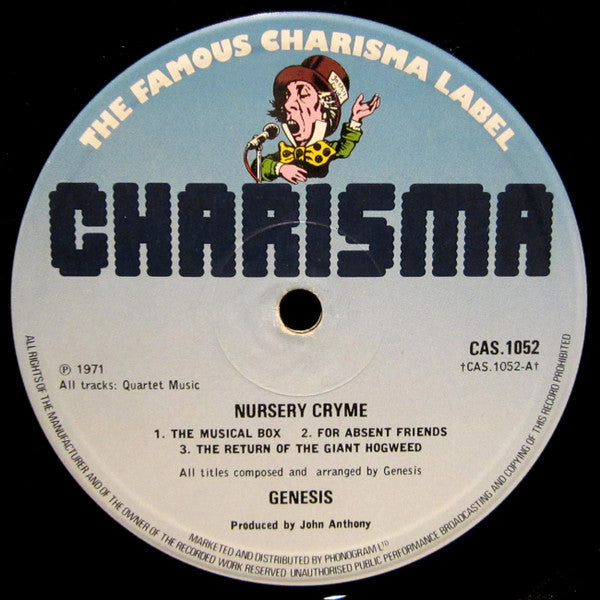 Genesis : Nursery Cryme (LP, Album, RE, Gat)