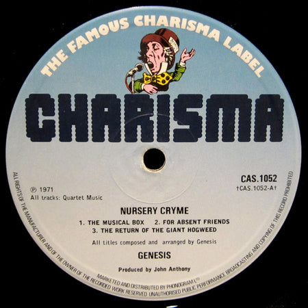 Genesis : Nursery Cryme (LP, Album, RE, Gat)