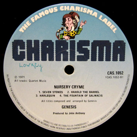Genesis : Nursery Cryme (LP, Album, RE, Gat)