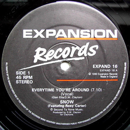 Snow (4) Featuring Roxy Carter : Everytime You're Around (12", RE)