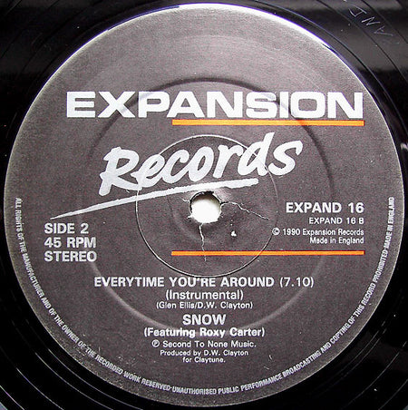 Snow (4) Featuring Roxy Carter : Everytime You're Around (12", RE)