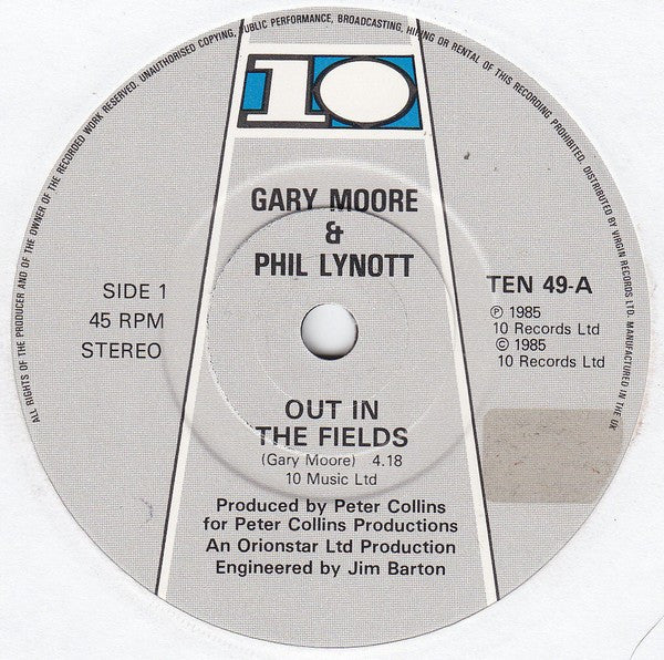 Gary Moore & Phil Lynott : Out In The Fields (2x7", Single, Ltd)