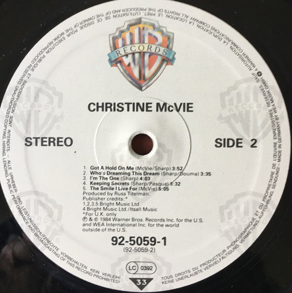 Christine McVie : Christine McVie (LP, Album)