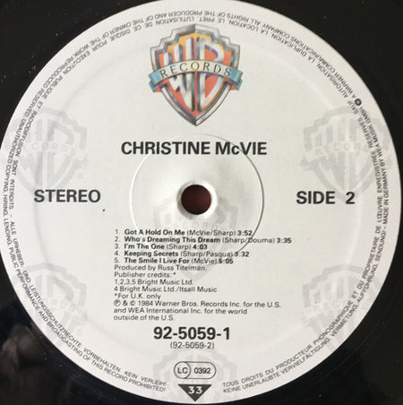Christine McVie : Christine McVie (LP, Album)