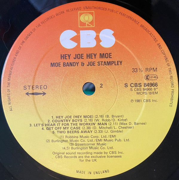 Moe Bandy & Joe Stampley : Hey Joe! Hey Moe! (LP, Album)
