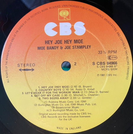 Moe Bandy & Joe Stampley : Hey Joe! Hey Moe! (LP, Album)