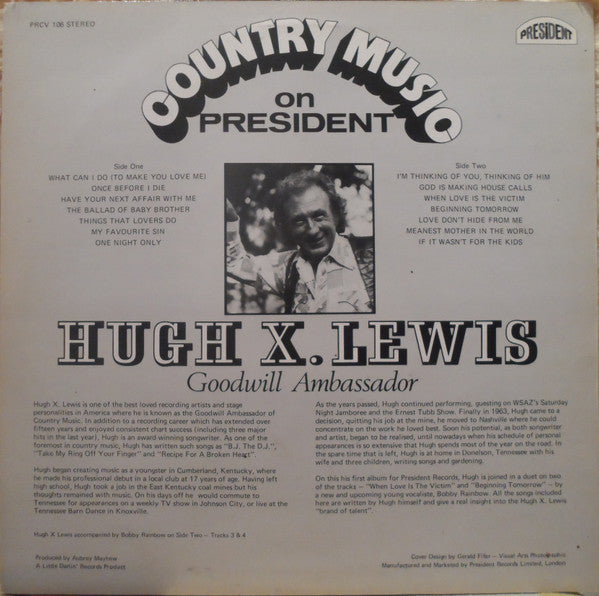 Hugh X. Lewis : Goodwill Ambassador (LP, Album)