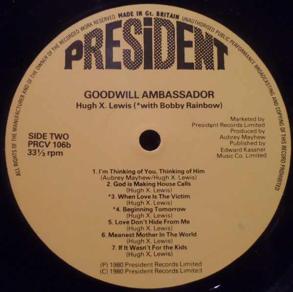 Hugh X. Lewis : Goodwill Ambassador (LP, Album)