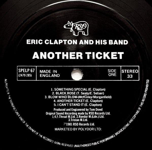 Eric Clapton : Another Ticket (LP, Album, RE)