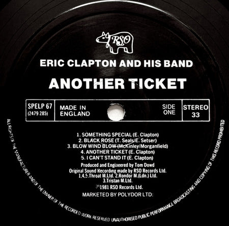 Eric Clapton : Another Ticket (LP, Album, RE)