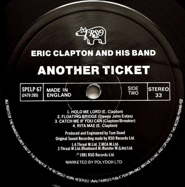 Eric Clapton : Another Ticket (LP, Album, RE)